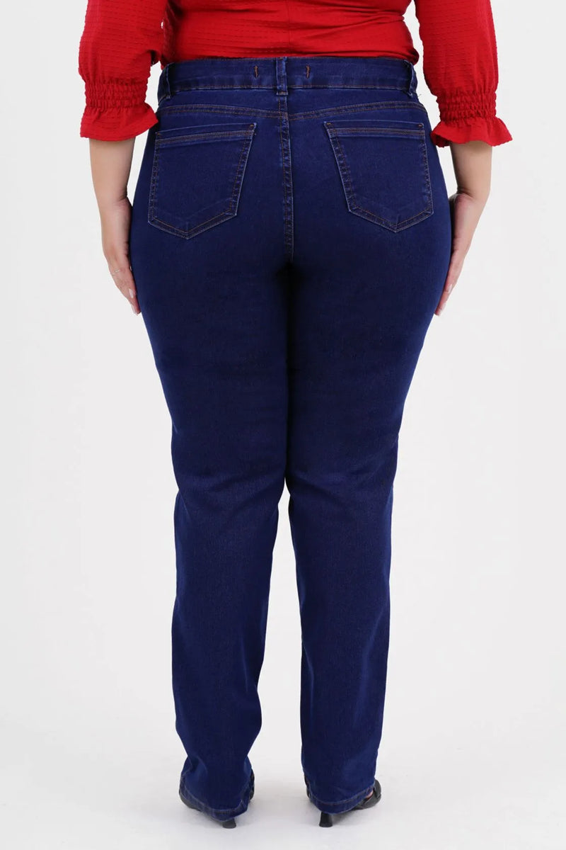 Calça Reta Plus Size Conquista Jeans