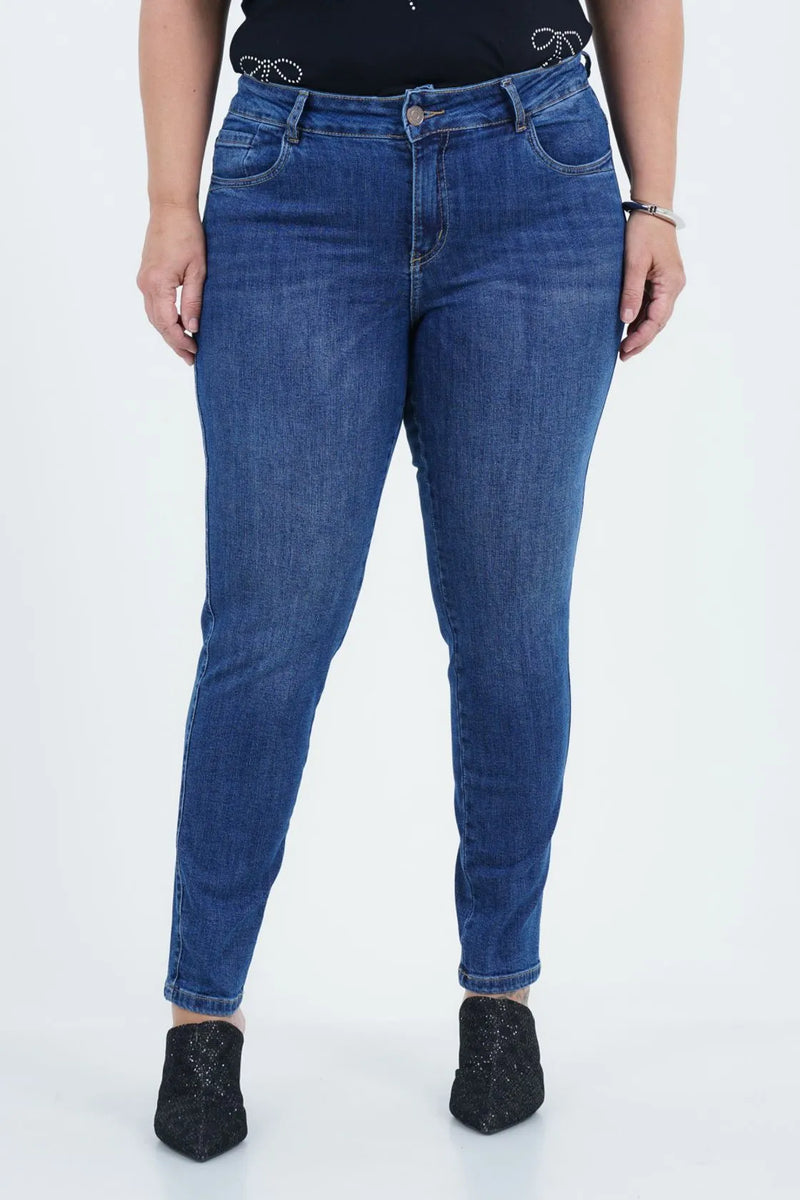Calça Plus Size Feminino Skinny Jeans Base