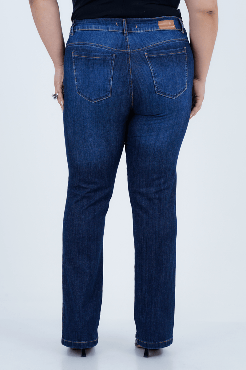Calça Plus Size Feminino Bootcut Jeans Prisma