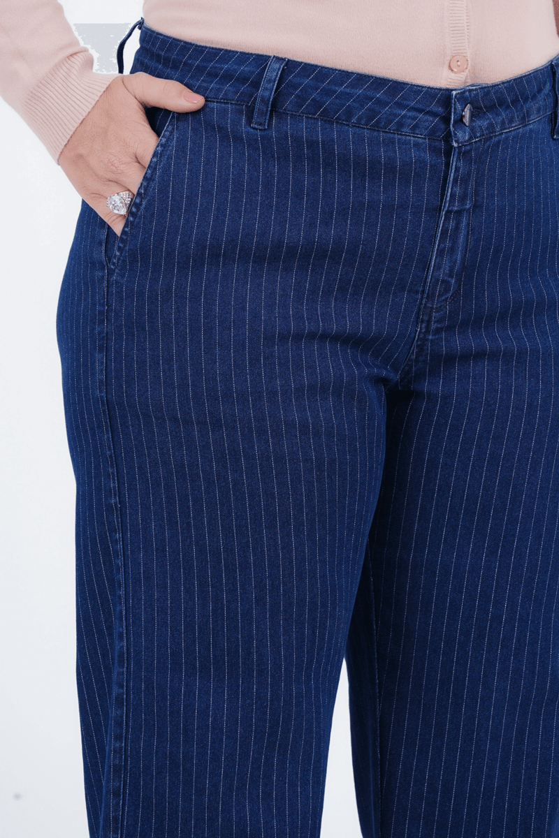 Calça Plus Size Feminino Reta Jeans Royal