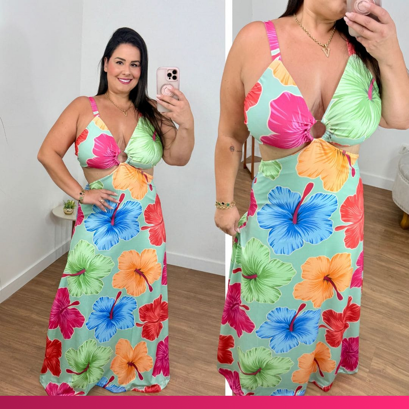 Vestido Argola Verde Plus Size